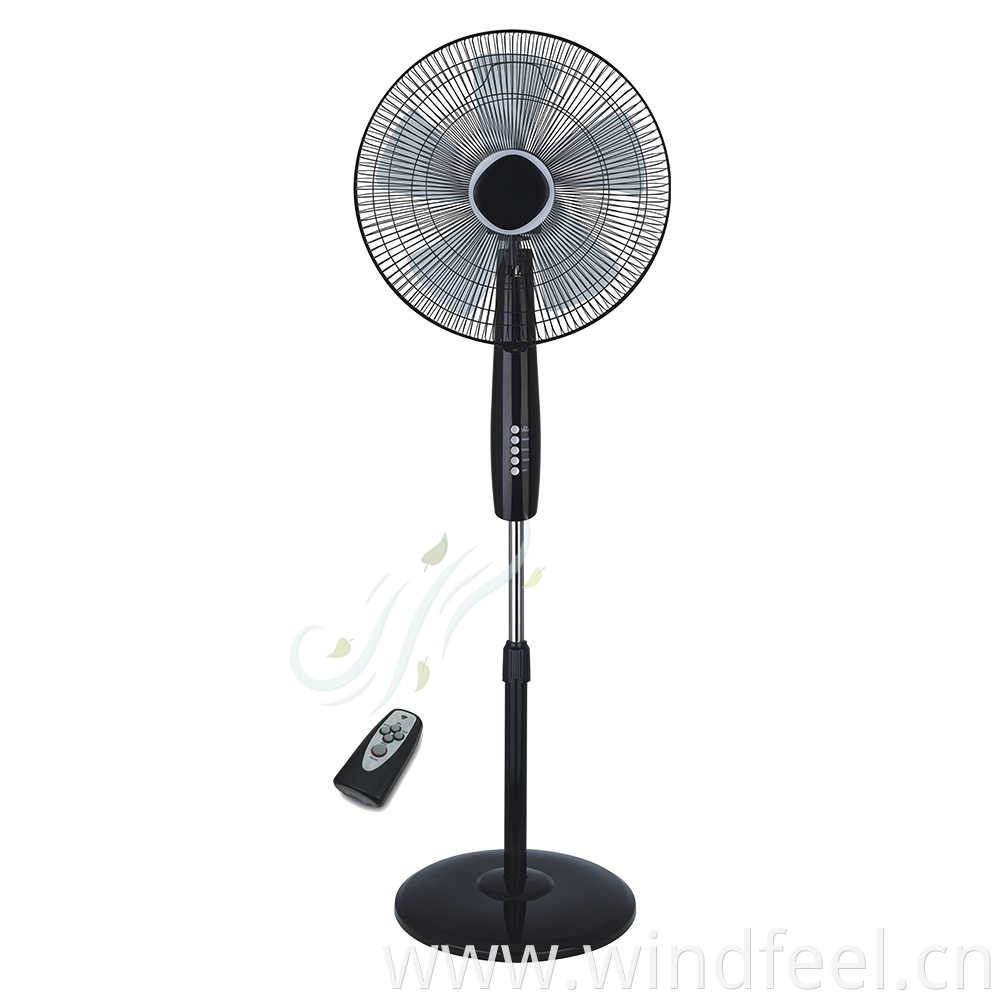 16" 18 Inch Stand Fan 5 AS Blade Heavy Cross Base 3 Speed Control Oscillating Function Cooling Air Standing Fan Plastic Grill